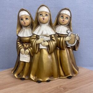 Gold Choir Nun Figurine